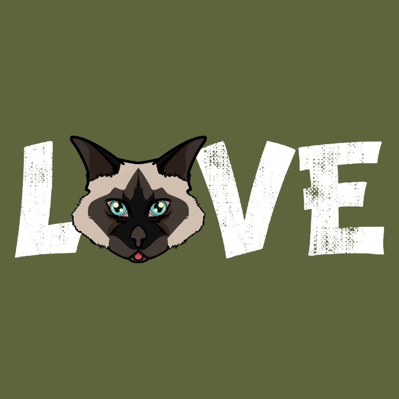 Birman Cat Love Funny Breed Illustration