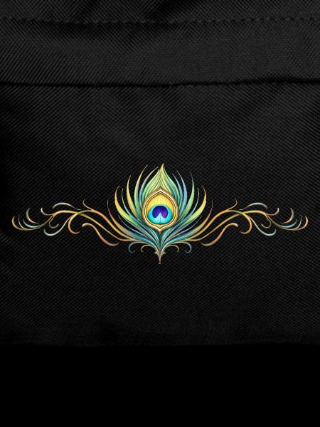Peacock Feather Ornament Boho Symmetrical