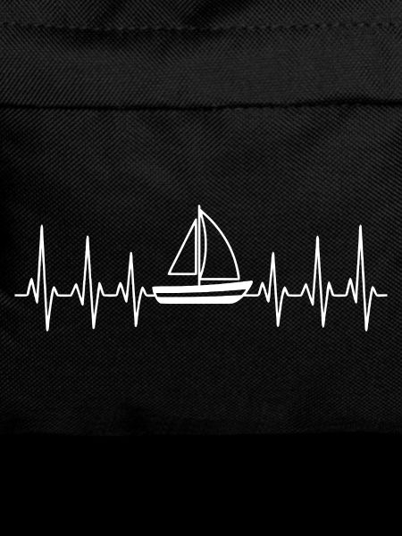 Heartbeat with sailboat ship