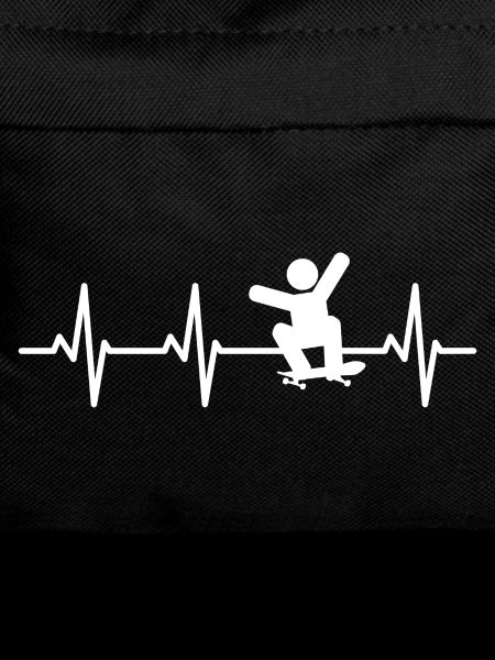 Skateboarder Stick Figure Cardiogram