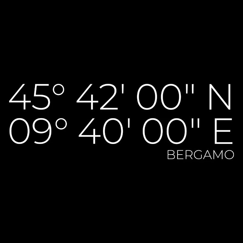 Coordinates Bergamo, Italy