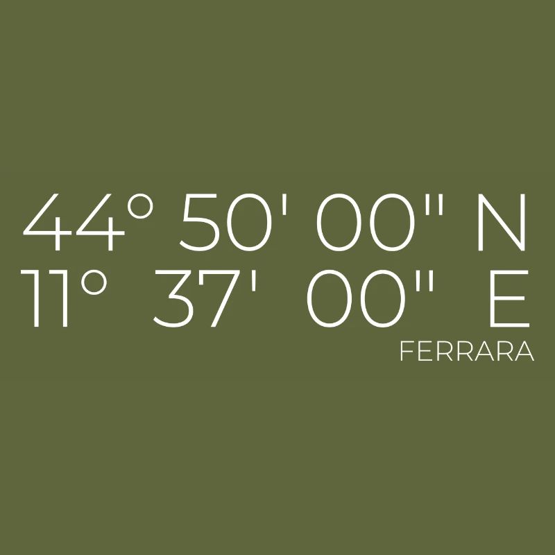 coordinates Ferrara, Italy