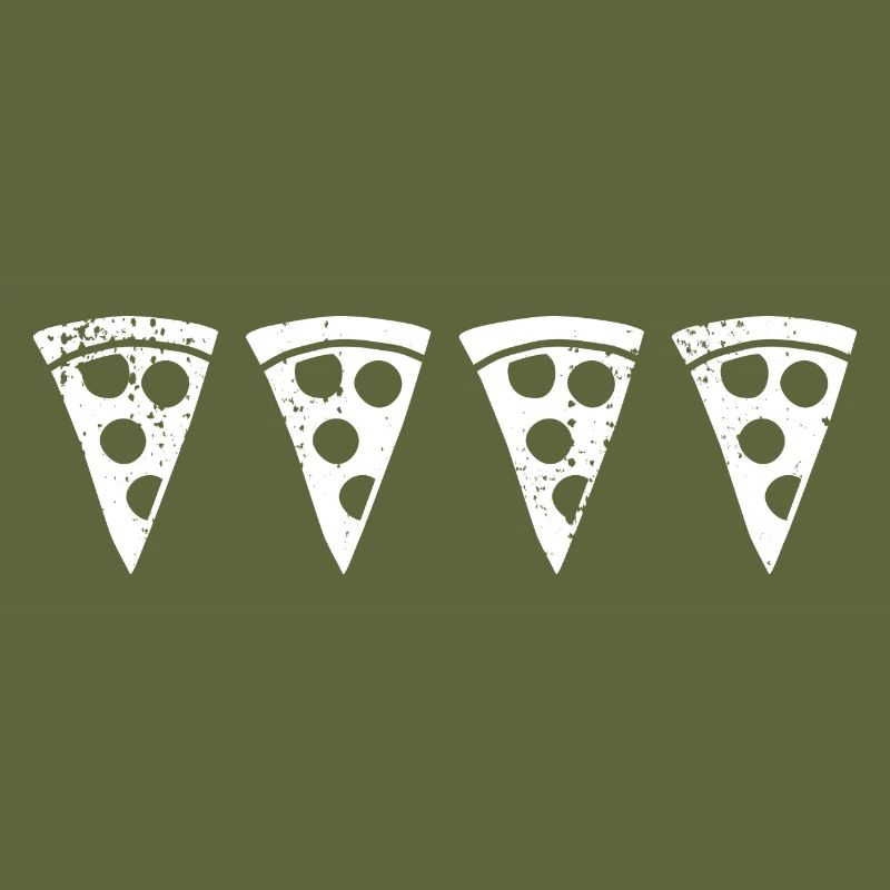 Tranche de pizza rétro