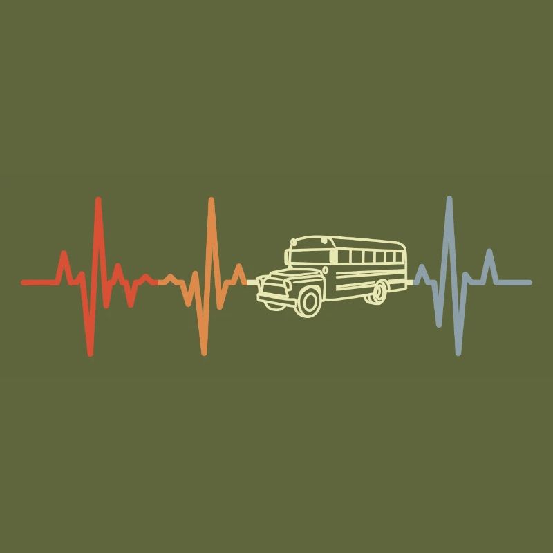 Bus Herzfrequenz Vintage Look