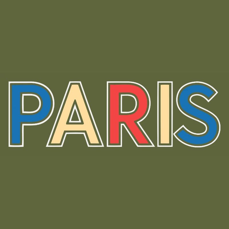 Paris Color Block Typography