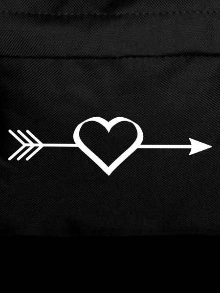 white heart white with arrow