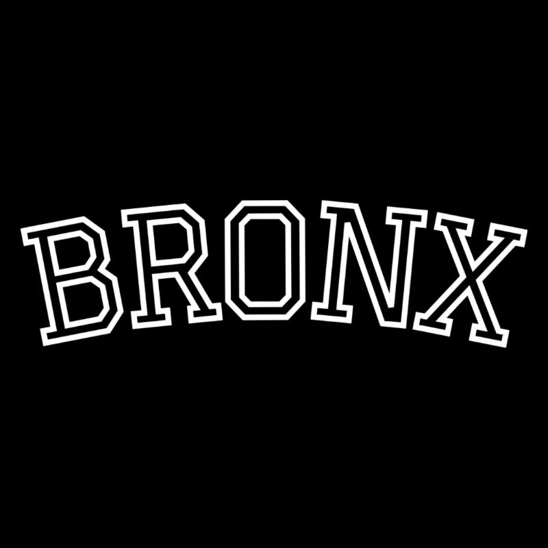 Bronx - black outline white