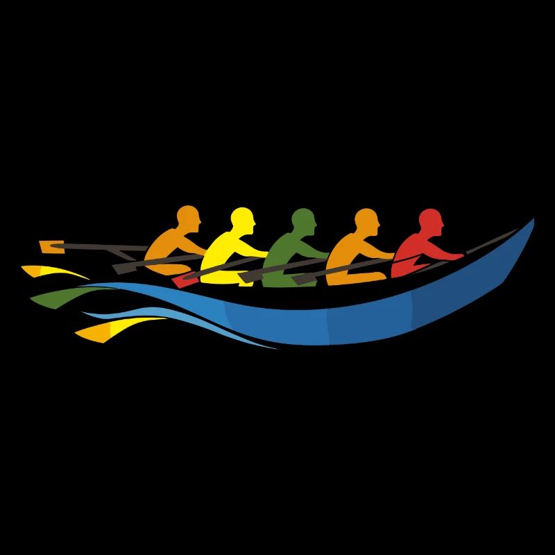 Rudermannschaft Comic Look