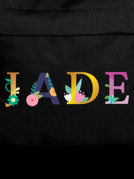JADE Name mit Blumen geschmückt