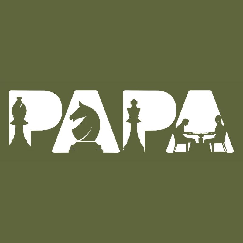 Papa Chess Player Board Game Dad Chess Dad