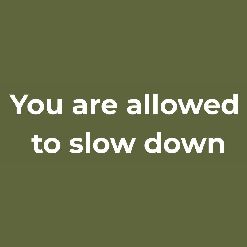 Achtsame Erinnerung | Du darfst langsamer machen