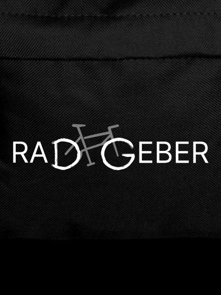 Radfahrer-Logo mit Fahrrad-Silhouette