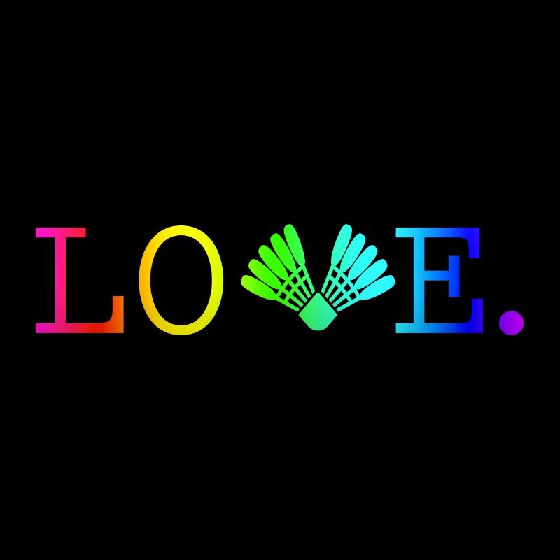 Badminton Amour quode couleurs T-shirt