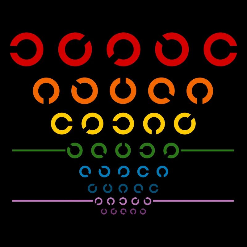 Regenbogen Sehtest