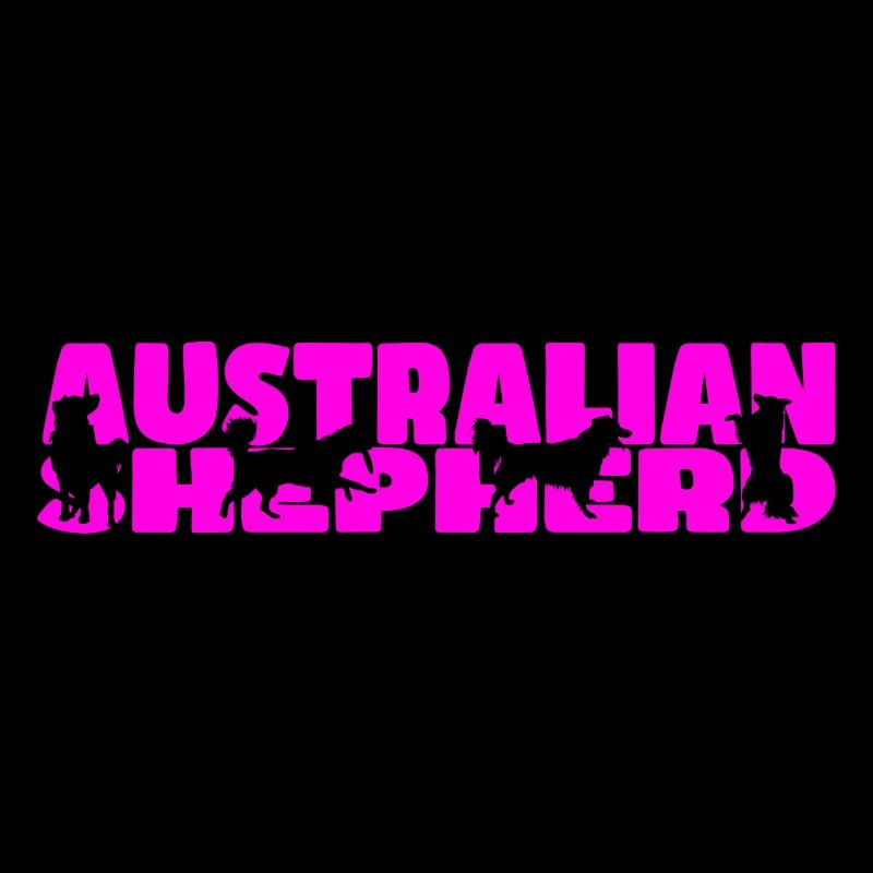 Australian Shepherd BUMPER STICKER pink