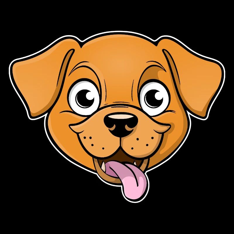 Fröhliches Bild eines Hundekopfes