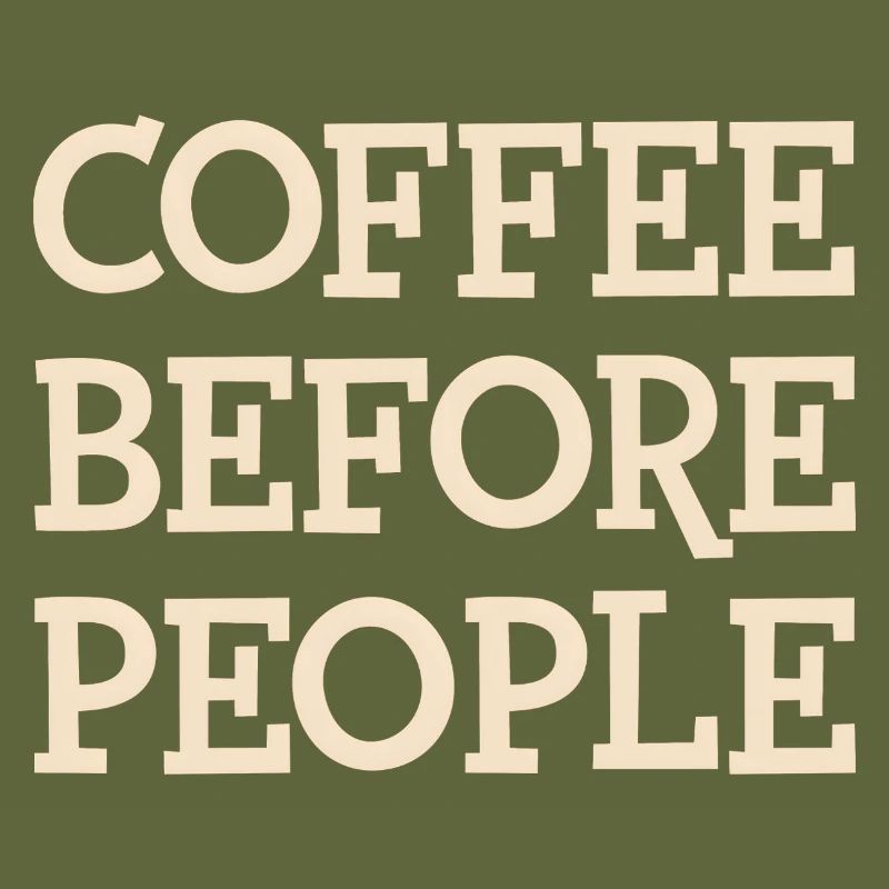 Le café avant les gens Conception typographique