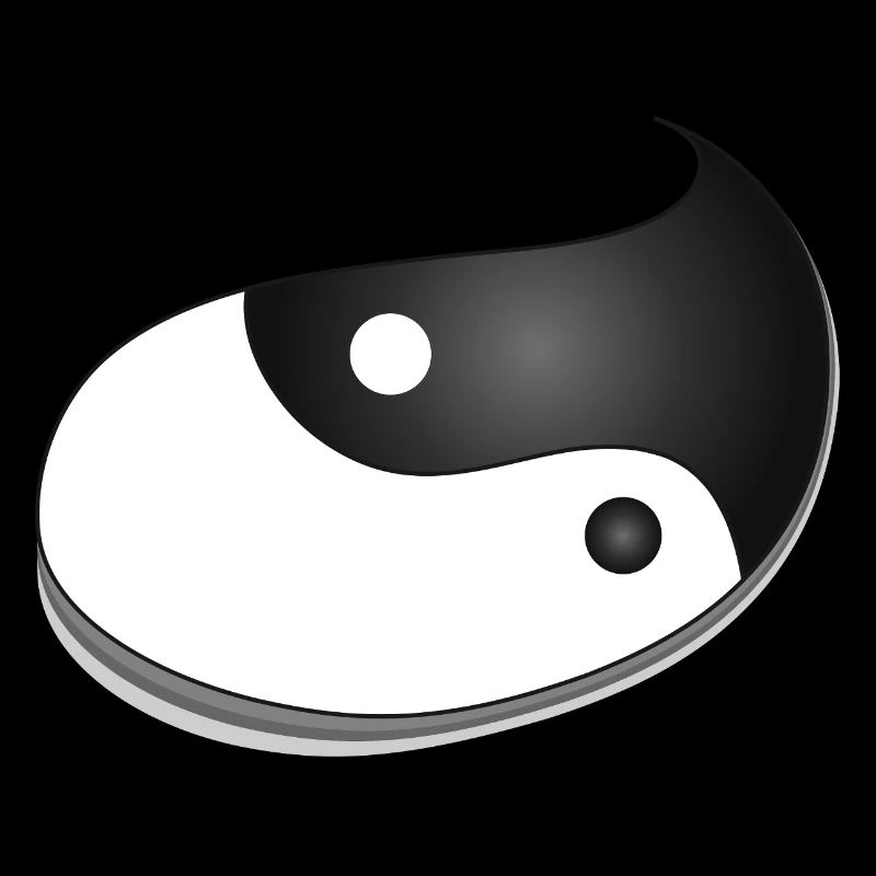 Yin-Yang Symbol in Teardrop Shape – Balance Design