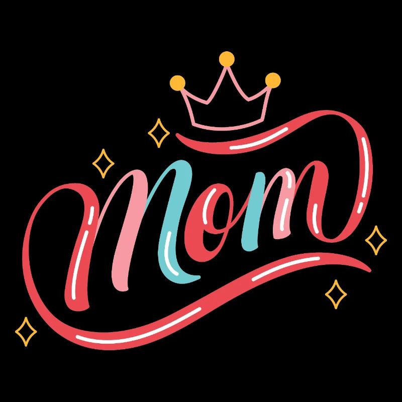 Kronen-Mama-Regenbogenschrift