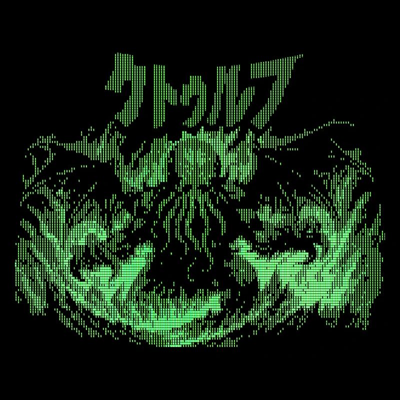 Cthulhu Pixel CRT Néon Vert