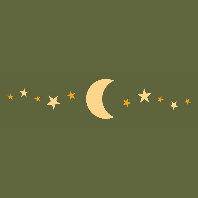 Moon and star patterned design