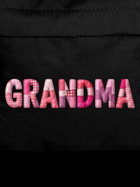 Grandmother Pink Plaid Letters Patchwork