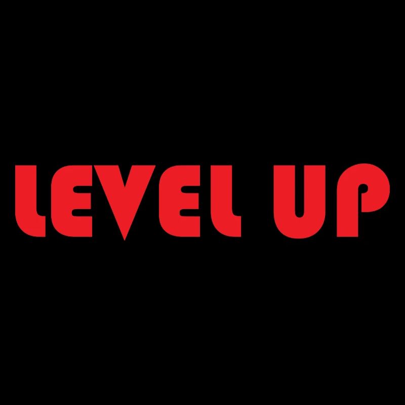 LEVEL UP-Red Text