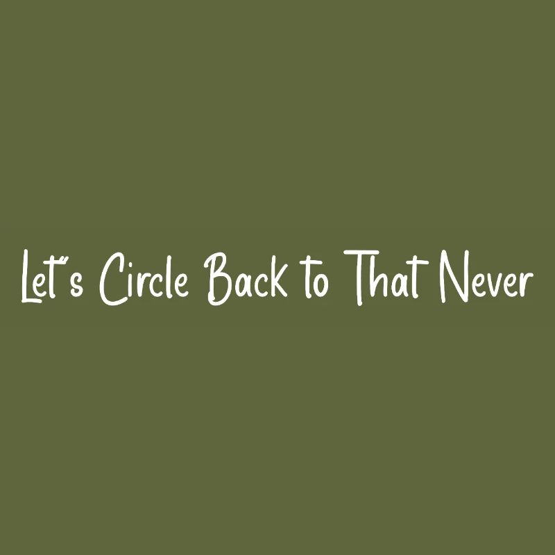We'll never come back to that