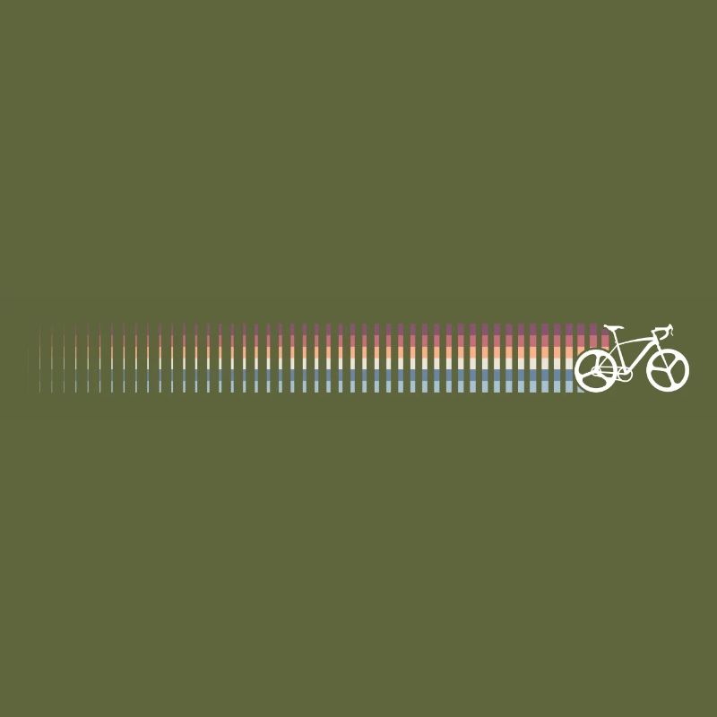 Rainbow Gradient Bicycle Silhouette
