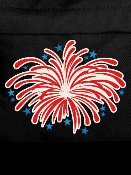 Firework blue and red