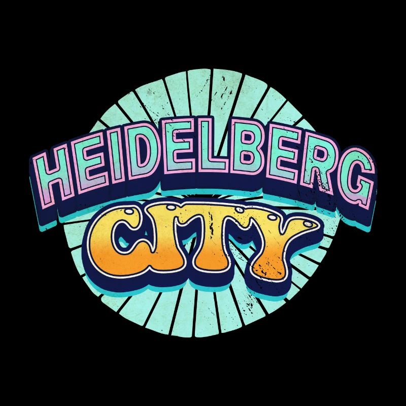 Heidelberg Germany City Font Pop Art Comic