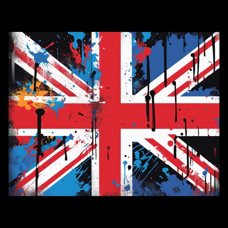 Art graffiti du drapeau britannique