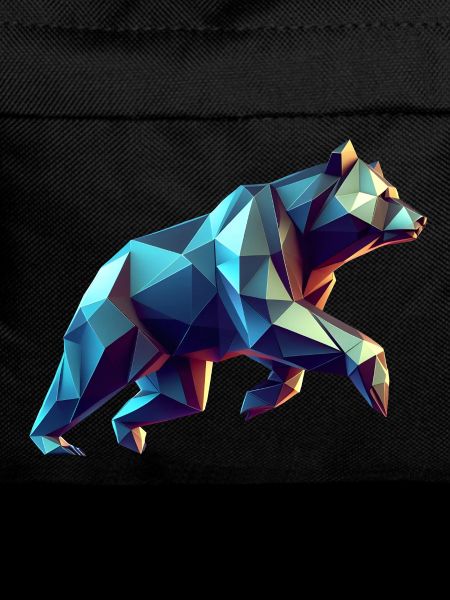 Geometrischer 3D-Origami-Bär