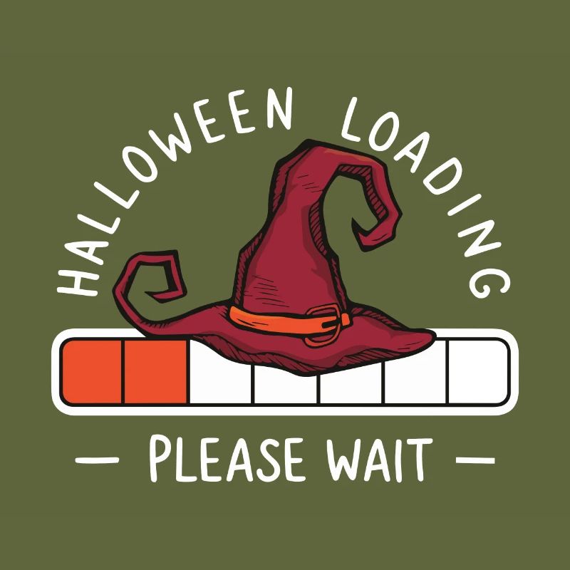 Hexenhut Spruch Halloween Loading Please Wait