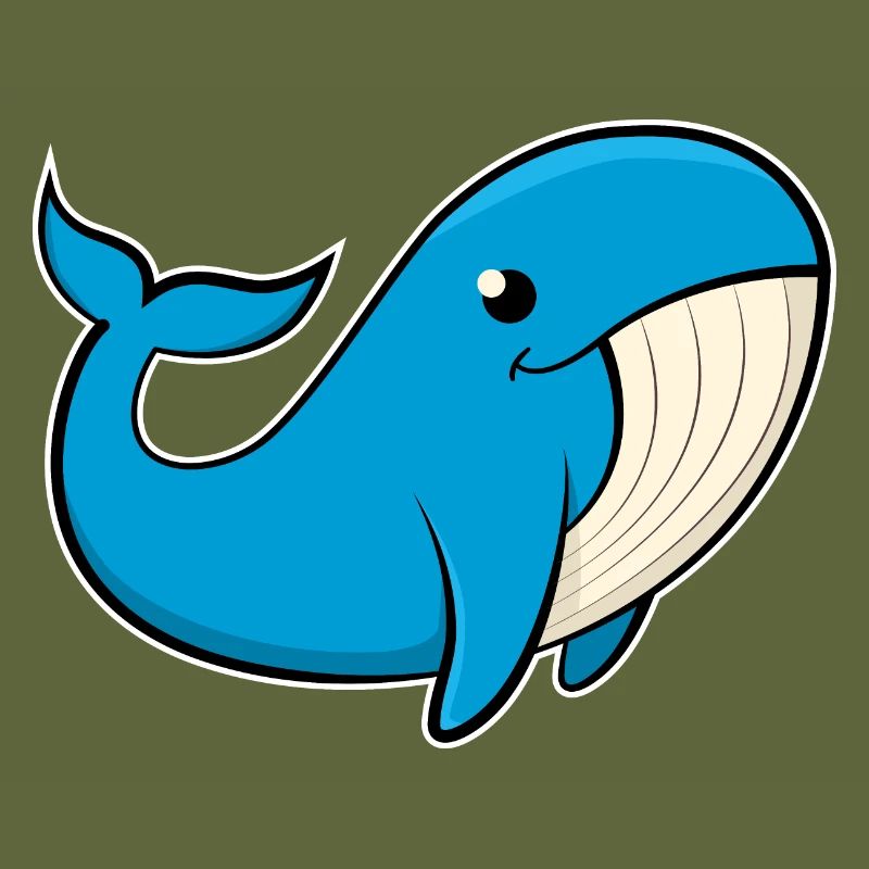 Image joyeuse d’une baleine bleue