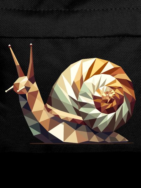 Geometric Snail – Stylized Low-Poly Art