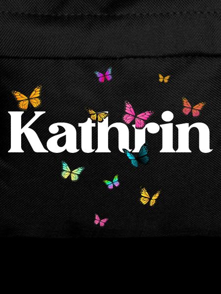 Schöner Mädchenname mit Schmetterlingen KATHRIN