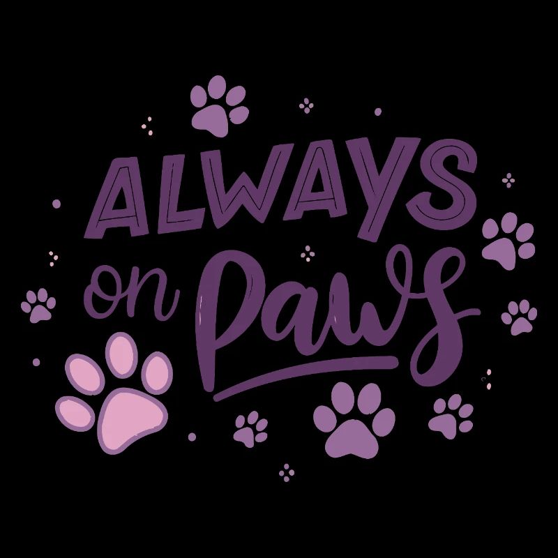 Always on Day Pawprints Purple