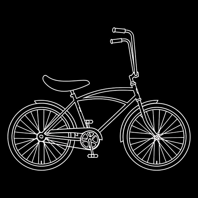 Retro Bicycle Line Art Urban Illustration