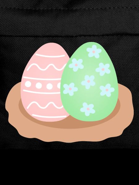 Pastel Easter Egg Duo in Nest