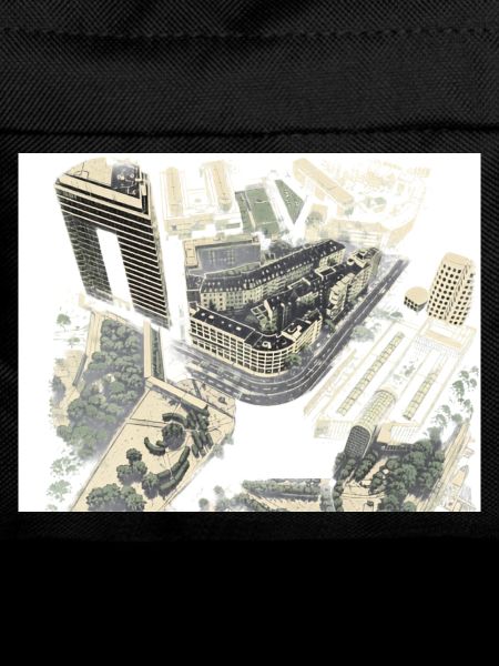 Luftige Stadtarchitektur im Looplayout