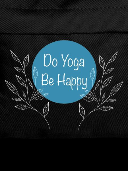 Yoga Saying Be Happy Circle