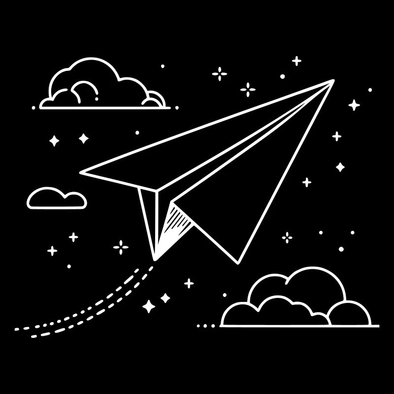 Papierflugzeug Zeichnung
