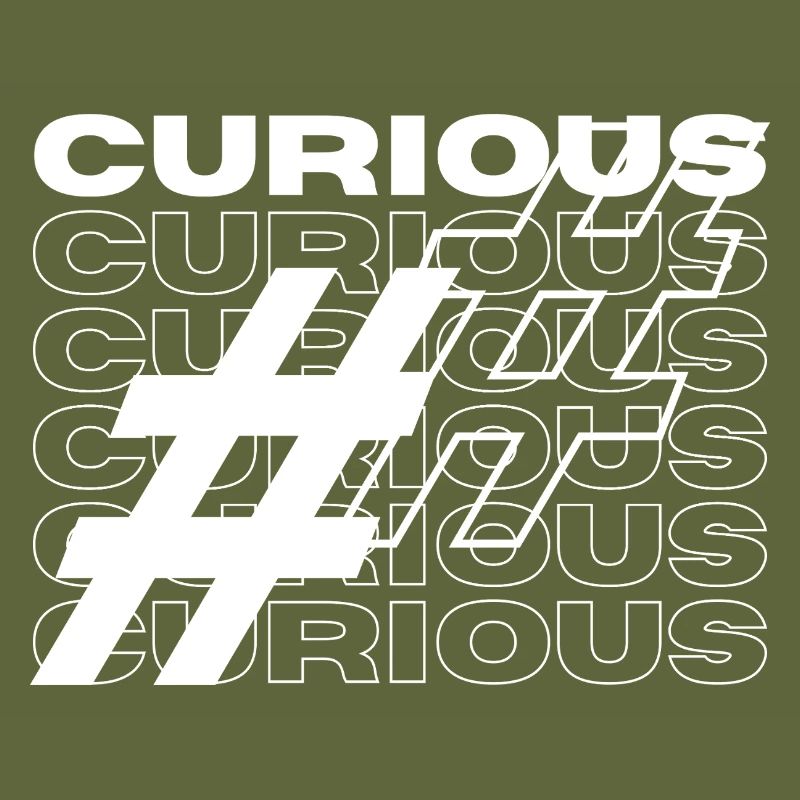 Curious Hashtag Typography