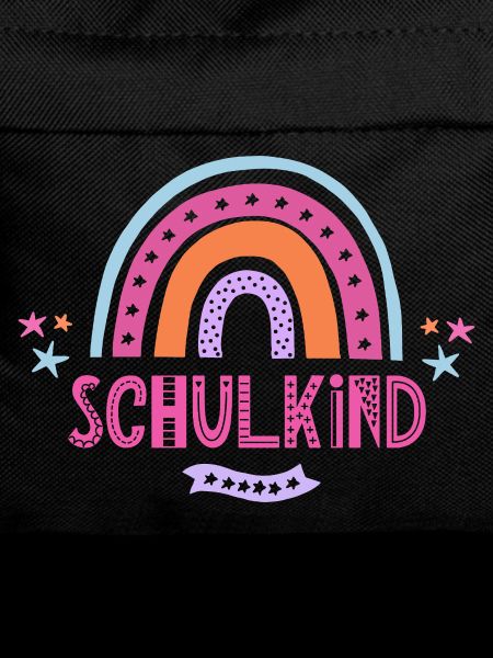 Schulkind Regenbogen Pink für Mädchen Boho