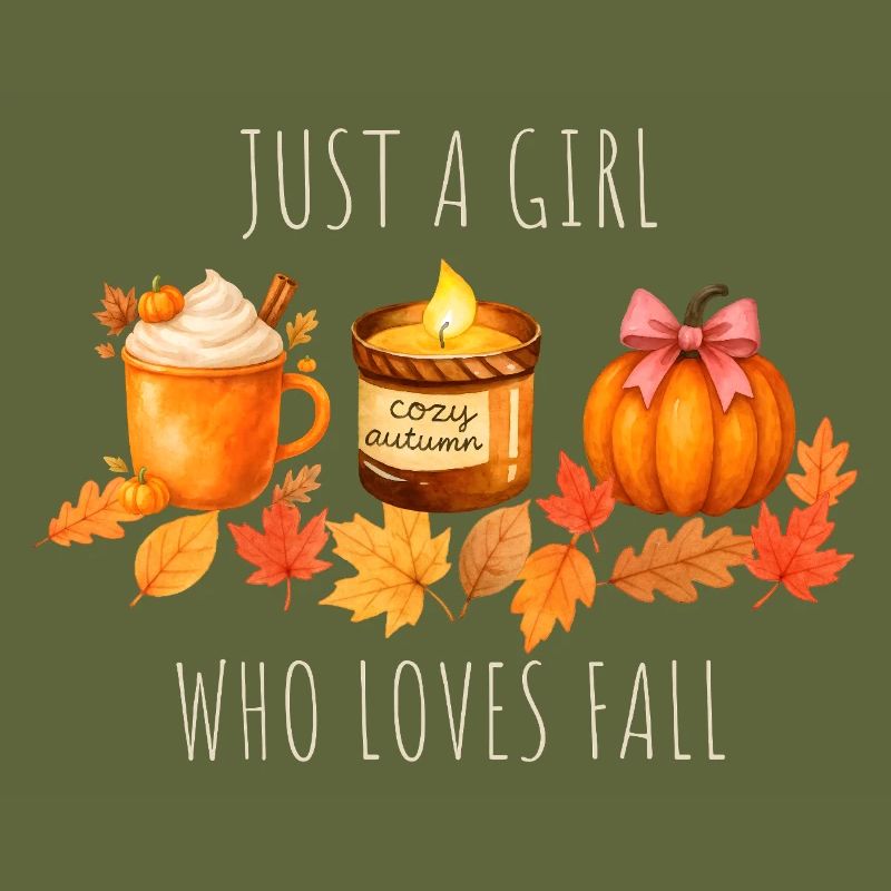 Nur ein Mädchen das Herbst liebt