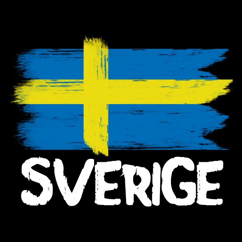 Drapeau suédois Sverige Cool Drapeau vintage -