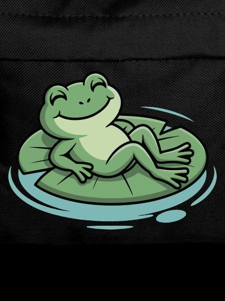Lounge frog on lily pad