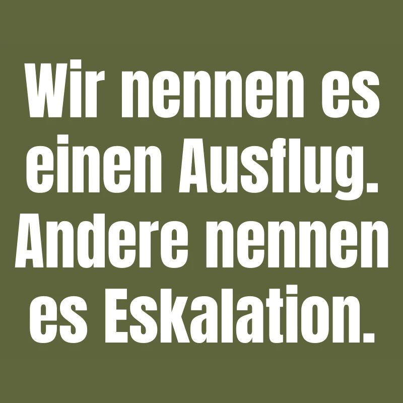 Ausflug oder Eskalation Typografie