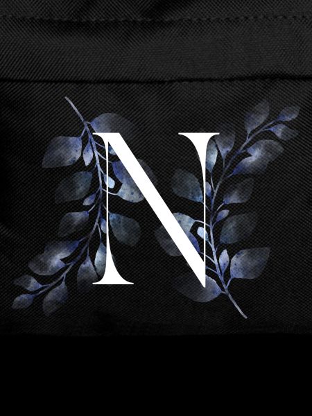 Blue Floral N Monogram